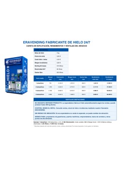 Comprar RENTING expendedora fabricante de cubitos de hielo 24 horas