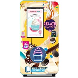 Comprar Renting financiero Expendedora de helado en crema , sundae , con 5 Toppings , novedad en Europa
