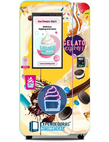 Comprar Expendedora que fabrica helado en crema , sundae , con 5 Toppings , novedad en Europa
