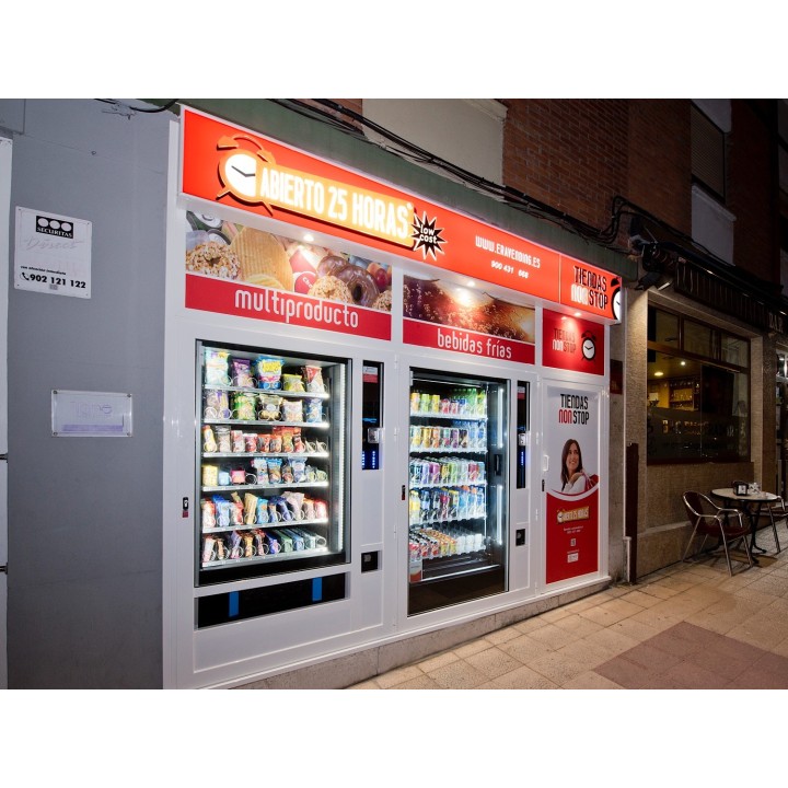 Comprar Renting bancario Expendedora nueva de ultima generación de bebidas de Cristal
