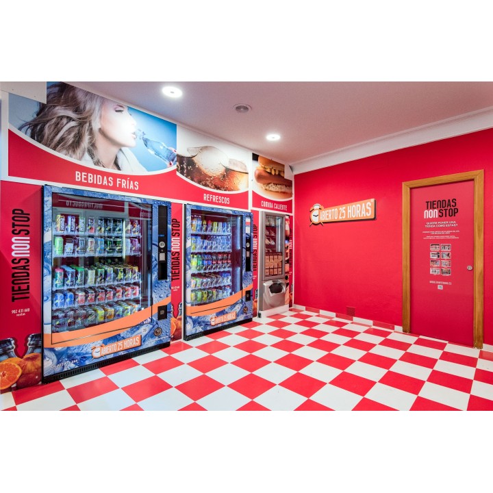 Comprar Renting bancario Expendedora nueva de ultima generación de bebidas de Cristal