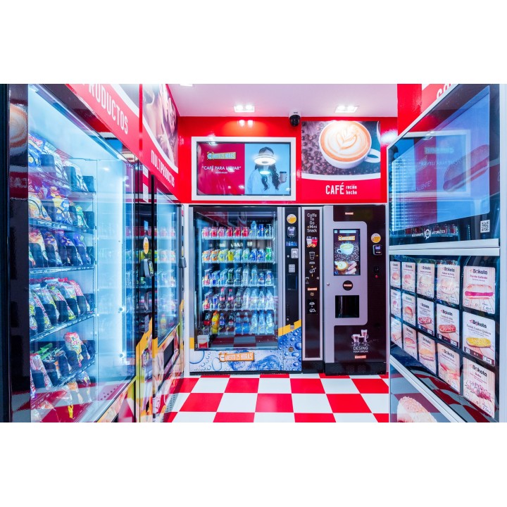 Comprar Renting bancario Expendedora nueva de ultima generación de bebidas de Cristal