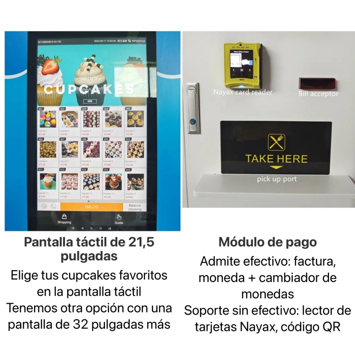 Comprar Cupcakes, Bombones , Pasteles , Bolleria , Tartas expendedora RENTING bancario