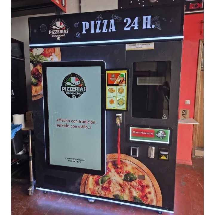 Comprar Renting bancario, expendedora de pizzas medianas en caja, almacén congelado