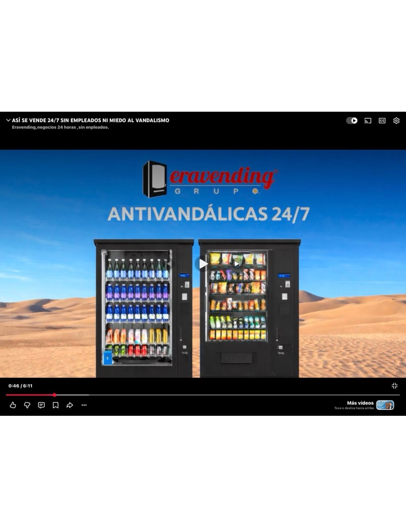 Comprar Renting bancario Expendedora de snacks y bebidas antivandalica al aire libre
